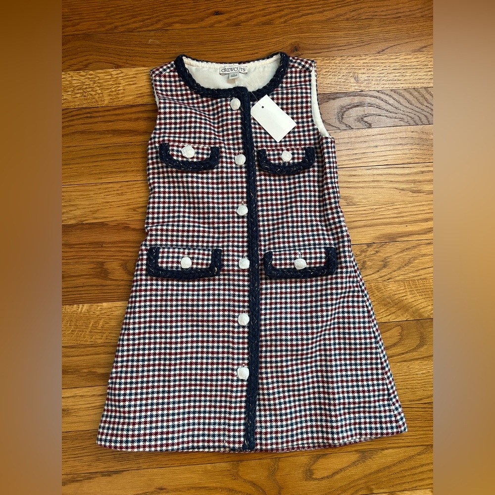 Crewcuts Red and Blue checkered girls Dress